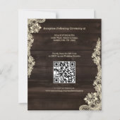 Budget Rustic All in One Wood Wedding Invitation (Achterkant)