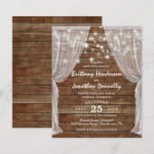 Budget Rustic Barn Wedding Invites (Voorkant / Achterkant)