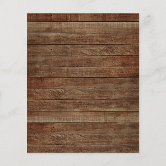 Budget Rustic Barn Wedding Invites (Achterkant)