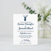 BUDGET Rustic Blue Deer Country Mountain Weddensch (Staand voorkant)