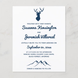 BUDGET Rustic Blue Deer Country Mountain Weddensch