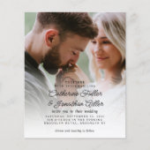 Budget Rustic Boho Chic 2 Photo Wedding Uitnodigin (Voorkant)