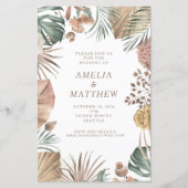 Budget Rustic Boho Greenery Wedding Invite (Voorkant)