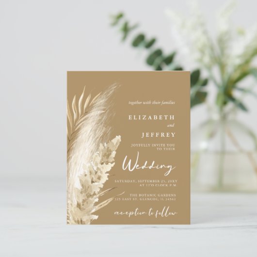 Budget Rustic Boho Pampas Wedding (Staand voorkant)