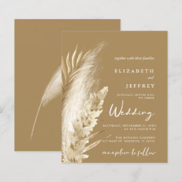 Budget Rustic Boho Pampas Wedding
