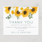 Budget Rustic Boho Sunflower Foto Hartelijk dank (Voorkant)