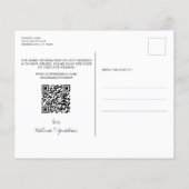 Budget Rustic Botanische QR-code Save The Date Uit (Achterkant)