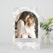 Budget Rustic Branch Arch Photo Holiday Card (Staand voorkant)