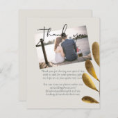 Budget Rustic Bronze Leaf Weddenschap Foto bedankt (Voorkant / Achterkant)