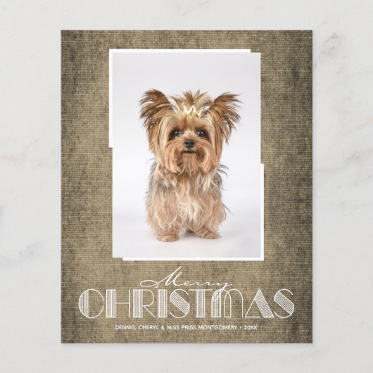 Budget Rustic Brown-kerstfotokaarten (Voorkant)
