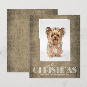 Budget Rustic Brown-kerstfotokaarten