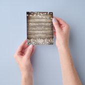 Budget Rustic bruiloft-uitnodiging. flyer (Hand)