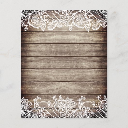 Budget Rustic bruiloft-uitnodiging. flyer (Achterkant)