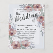 Budget Rustic Burnt Oranje Wedding Uitnodiging (Voorkant)