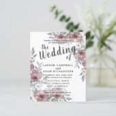 Budget Rustic Burnt Oranje Wedding Uitnodiging (Staand voorkant)