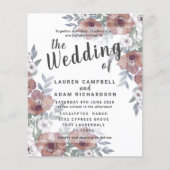 Budget Rustic Burnt Oranje Wedding Uitnodiging (Voorkant)