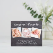 Budget Rustic Chalkboard 3 Fotogeboorte Dank u (Staand voorkant)