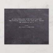 Budget Rustic Chalkboard 3 Fotogeboorte Dank u (Achterkant)