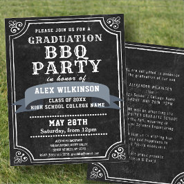 BUDGET Rustic Chalkboard BBQ Party Afstudeerder In