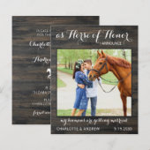 Budget Rustic Country Photo Horse Save the Date (Voorkant / Achterkant)