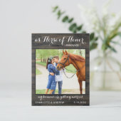 Budget Rustic Country Photo Horse Save the Date (Staand voorkant)