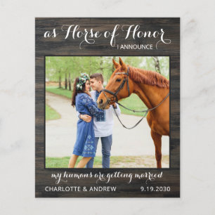 Budget Rustic Country Photo Horse Save the Date