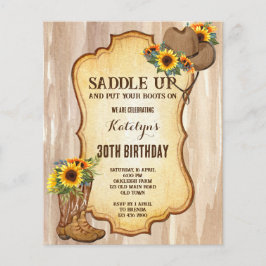 Budget Rustic cowboy boots pet sunflower invitati
