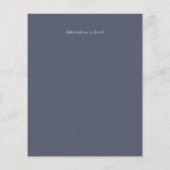 Budget Rustic Dusty Blue Herfst Winter Invites (Achterkant)