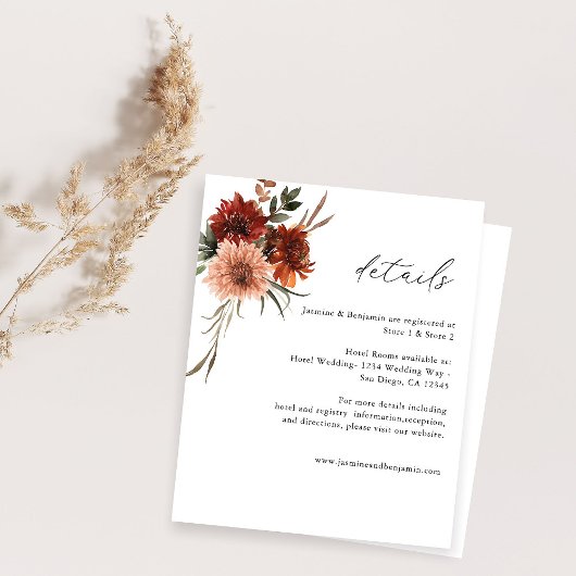 Budget Rustic Earth Florals Details