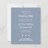 Budget Rustic Eat Drink Married Dusty Blue Bull (Achterkant)