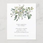 Budget Rustic Eucalyptus Duo 2 Bruidsfeest Uitnodi Flyer (Achterkant)
