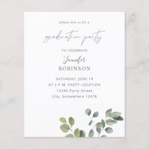Budget Rustic Eucalyptus Duo 2 GraduPartij Flyer