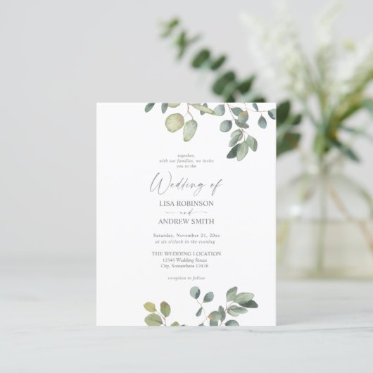 Budget Rustic Eucalyptus Greenery Duo Wedding (Staand voorkant)