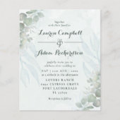 Budget Rustic Eucalyptus Watercolor Trouw (Voorkant)