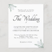 Budget Rustic Eucalyptus Weddenschap Flyer (Voorkant)