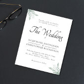 Budget Rustic Eucalyptus Weddenschap Flyer