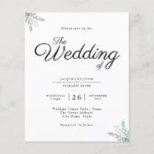 Budget Rustic Eucalyptus Weddenschap Flyer (Voorkant)
