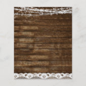 Budget Rustic Farmhouse String Lights Lace Wedding Flyer (Achterkant)