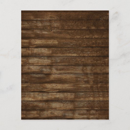 Budget Rustic Farmhouse String Lights Lace Wedding Flyer (Achterkant)