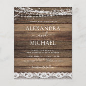 Budget Rustic Farmhouse String Lights Wedding (Voorkant)