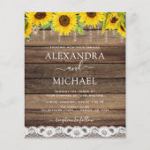 Budget Rustic Farmhouse Sunflower Rustic Wedding (Voorkant)