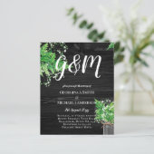 BUDGET Rustic Ferns Greenery Chic Wedding Invite (Staand voorkant)