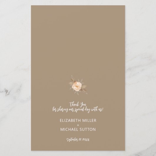 Budget Rustic Floral Wedding (Achterkant)