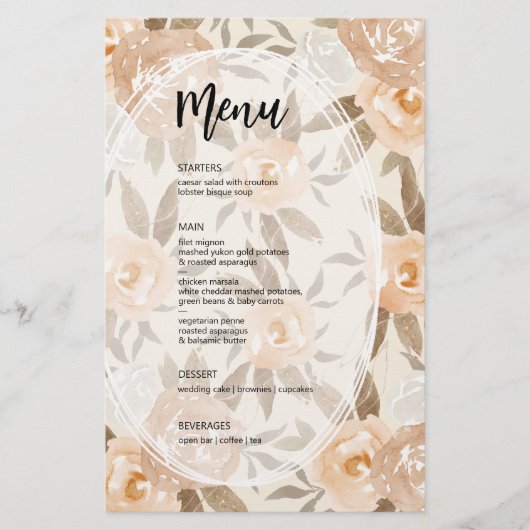 Budget Rustic Floral Wedding Flyer (Voorkant)