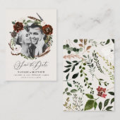 budget Rustic foliage behalve de datumaankondiging Notitiekaartje (Voorkant / Achterkant)
