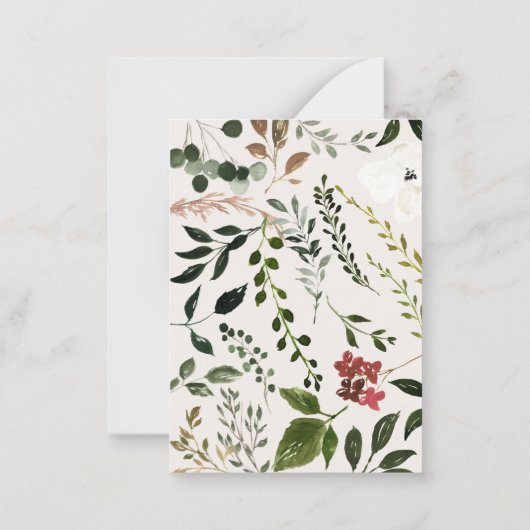 budget Rustic foliage behalve de datumaankondiging Notitiekaartje (Achterkant)