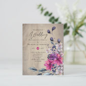 BUDGET Rustic Fuchsia Floral Woodland Wedding (Staand voorkant)