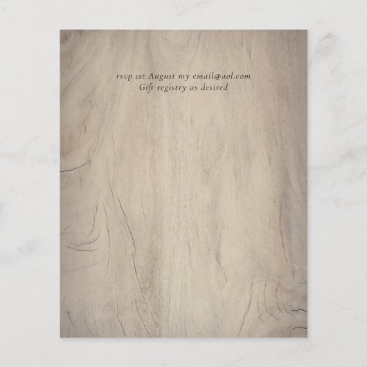 BUDGET Rustic Fuchsia Floral Woodland Wedding (Achterkant)