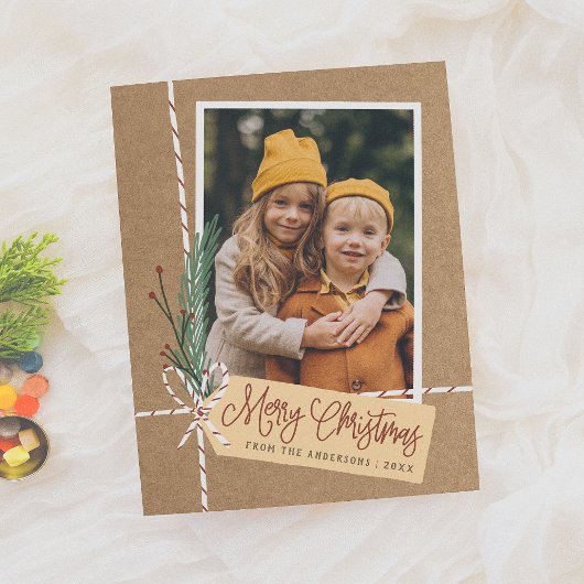 Budget Rustic Gift Merry Kerstfeestdag Foto