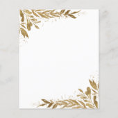 Budget Rustic Gold Floral Sparkle Graduation Party (Achterkant)